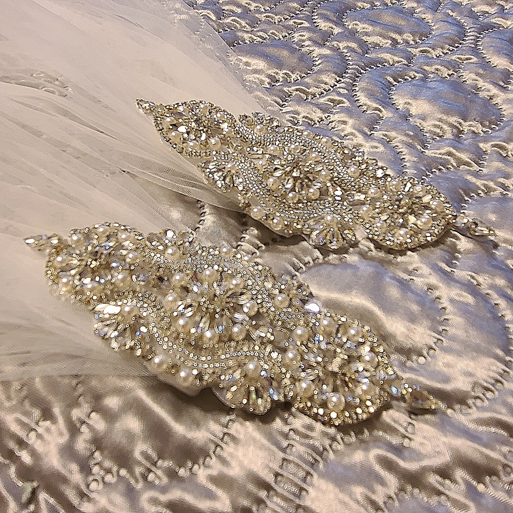 Cathedral length bridal cape